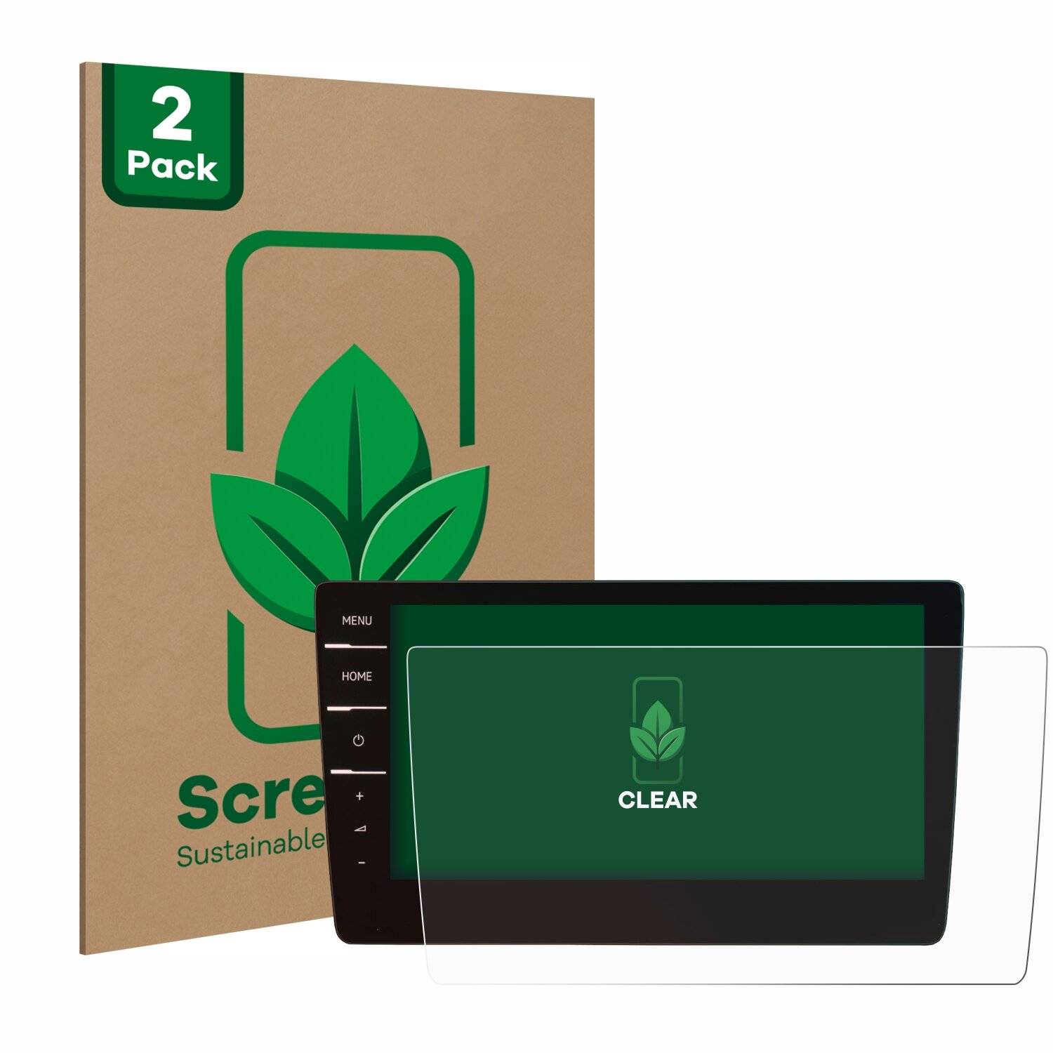 2x ScreenLeaf Clear Nachhaltiger Displayschutz für Volkswagen Passat Variant 2019 Discover