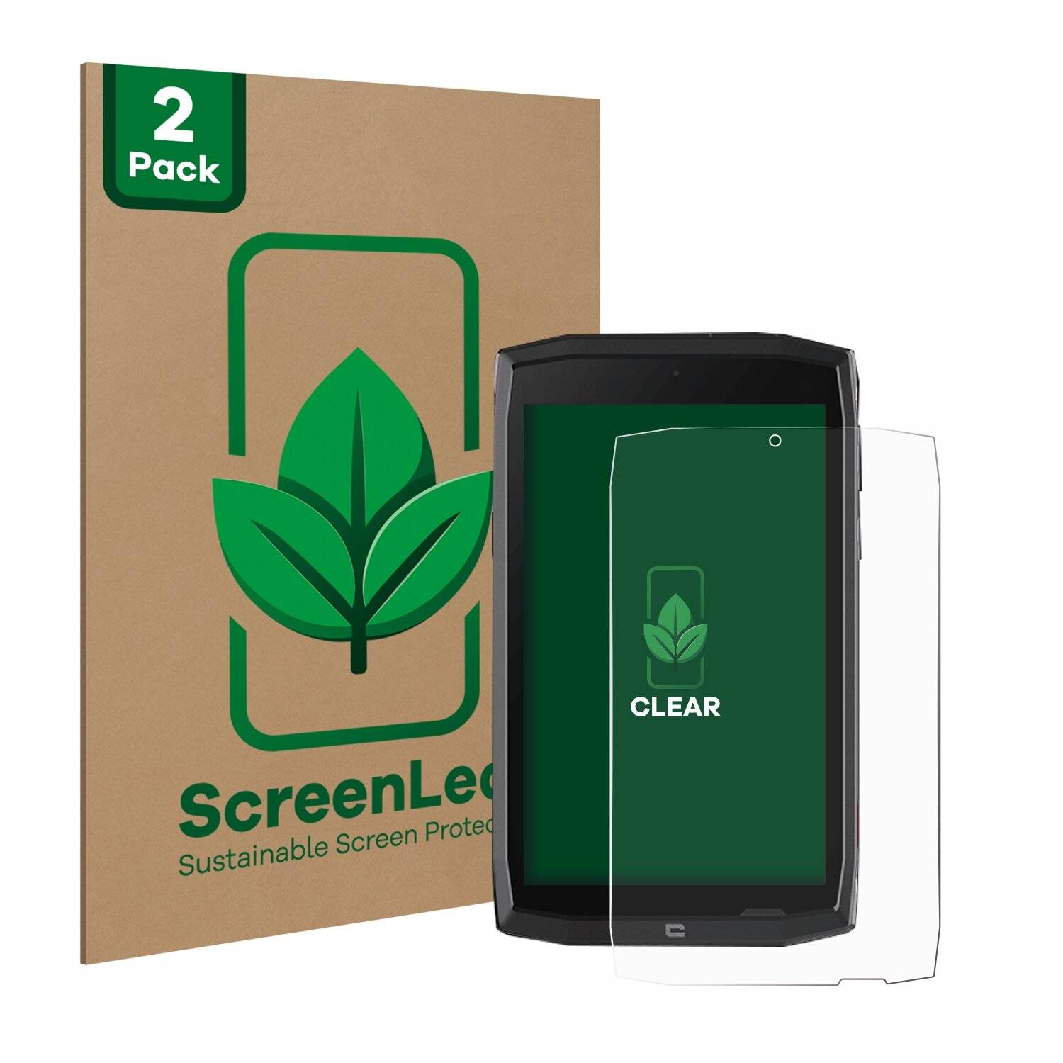 2x ScreenLeaf Clear Nachhaltiger Displayschutz für Crosscall Core