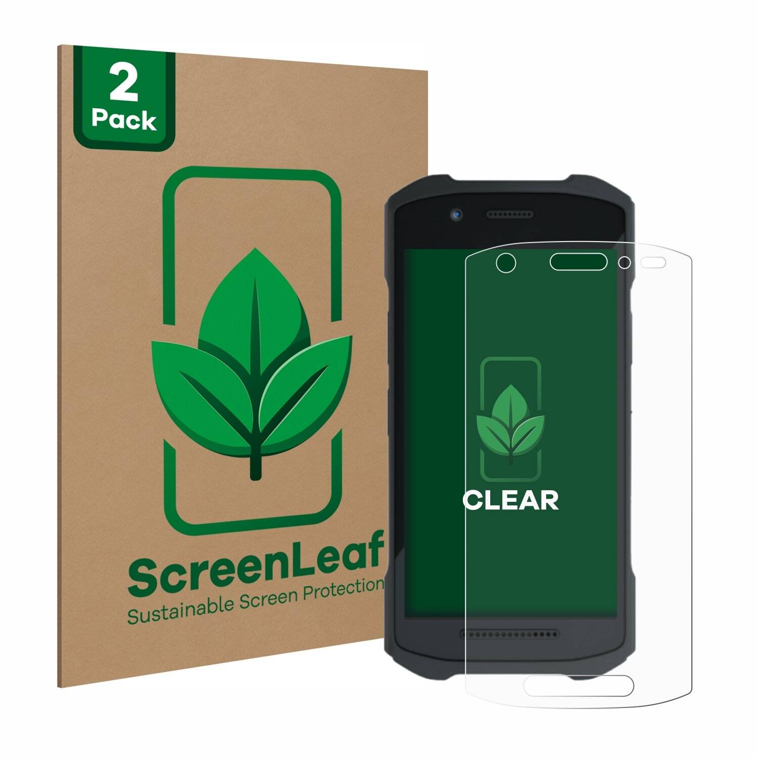 2x ScreenLeaf Clear Nachhaltiger Displayschutz für Zebra