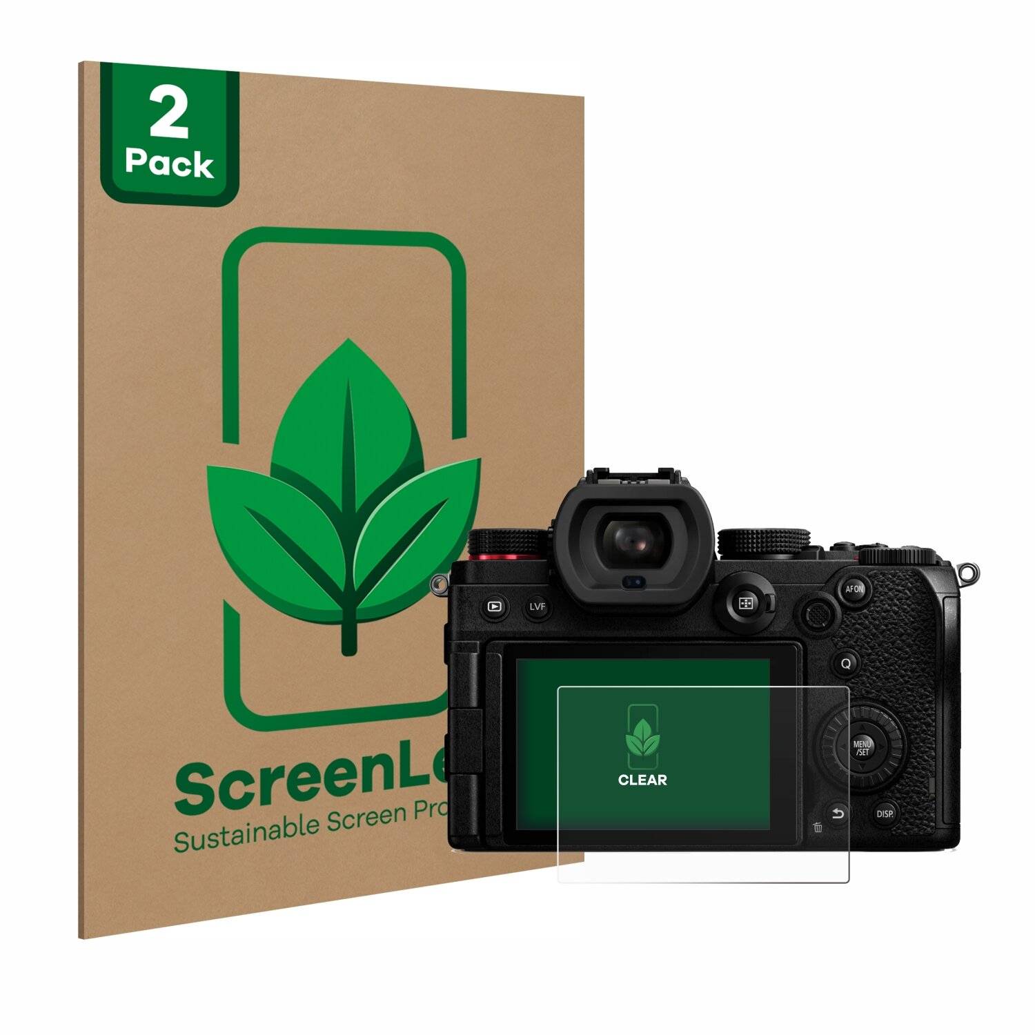 2x ScreenLeaf Clear Nachhaltiger Displayschutz für Panasonic Lumix