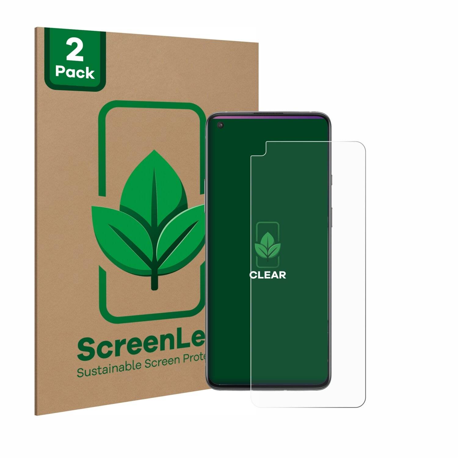 2x ScreenLeaf Clear Nachhaltiger Displayschutz für OnePlus