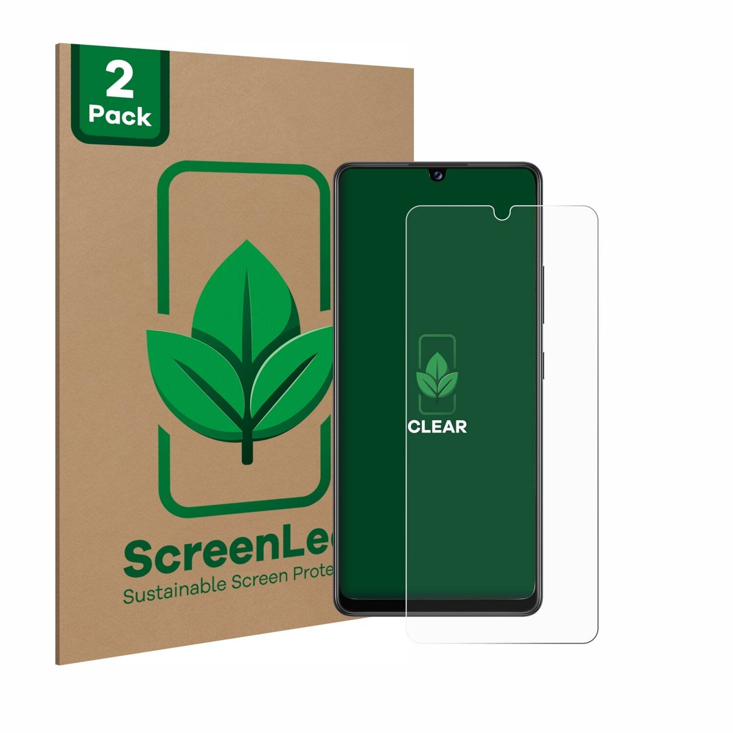 2x ScreenLeaf Clear Nachhaltiger Displayschutz für Samsung Galaxy A42