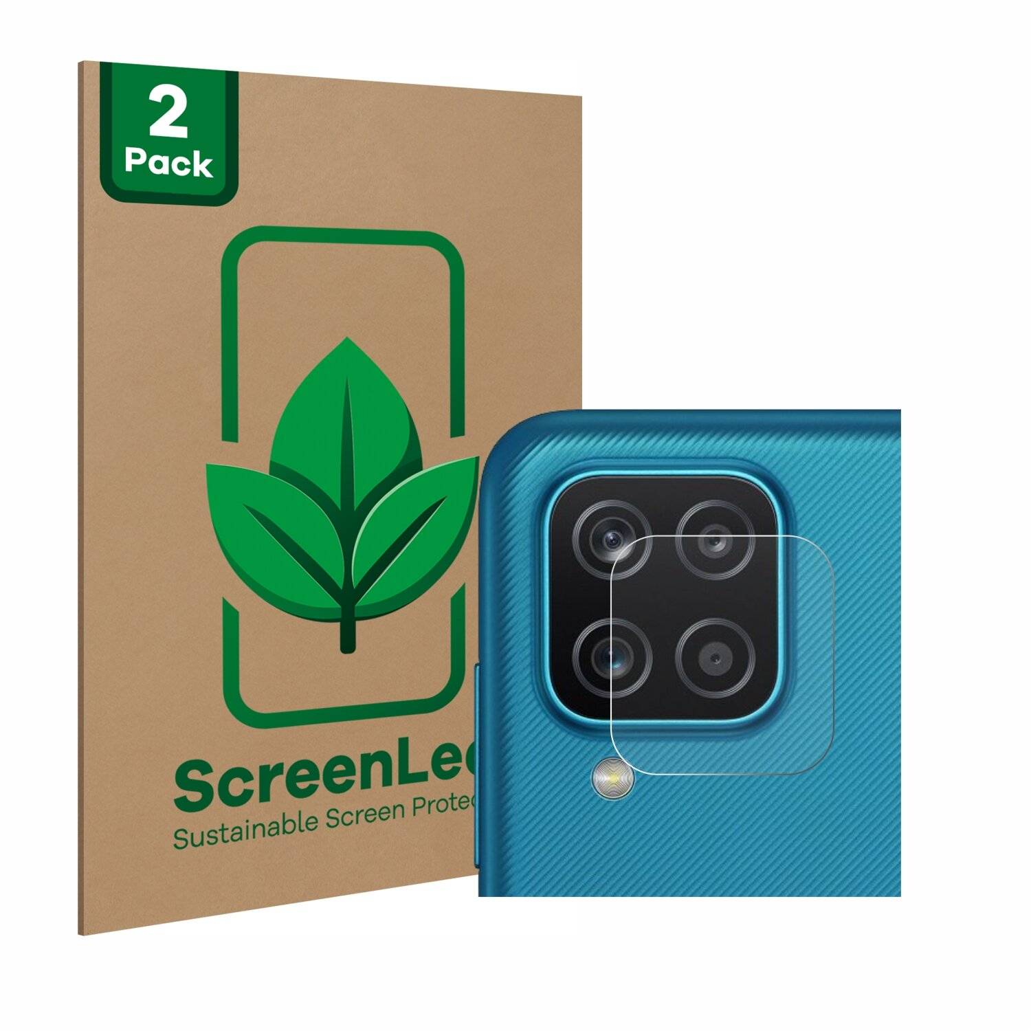 2x ScreenLeaf Clear Nachhaltiger Displayschutz für Samsung Galaxy A12 (NUR