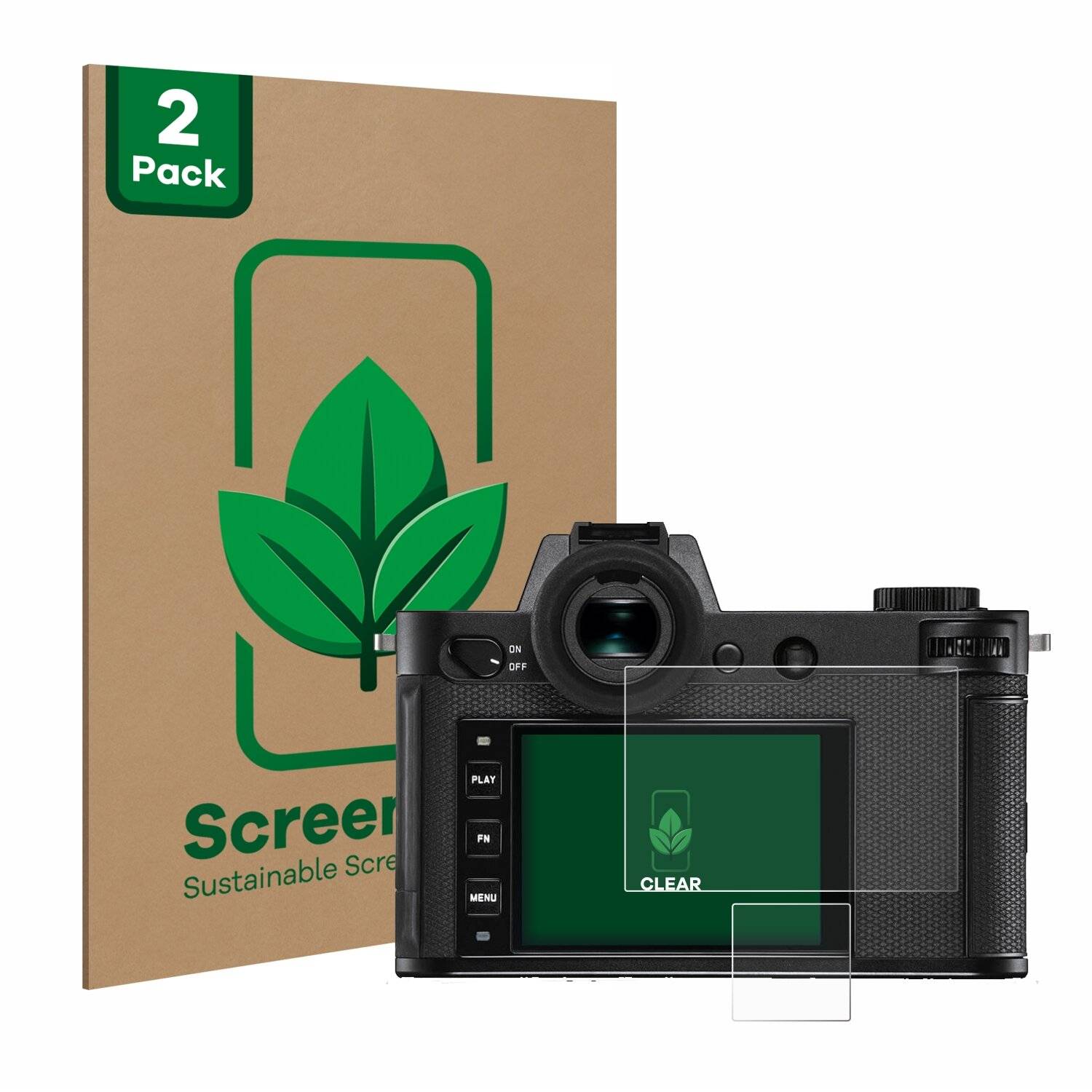 2x ScreenLeaf Clear Nachhaltiger Displayschutz für Leica