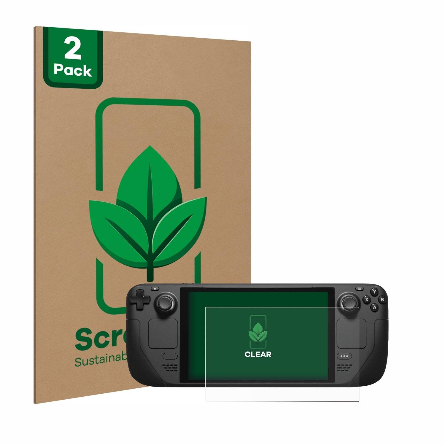 2x ScreenLeaf Clear Nachhaltiger Displayschutz für Valve Steam
