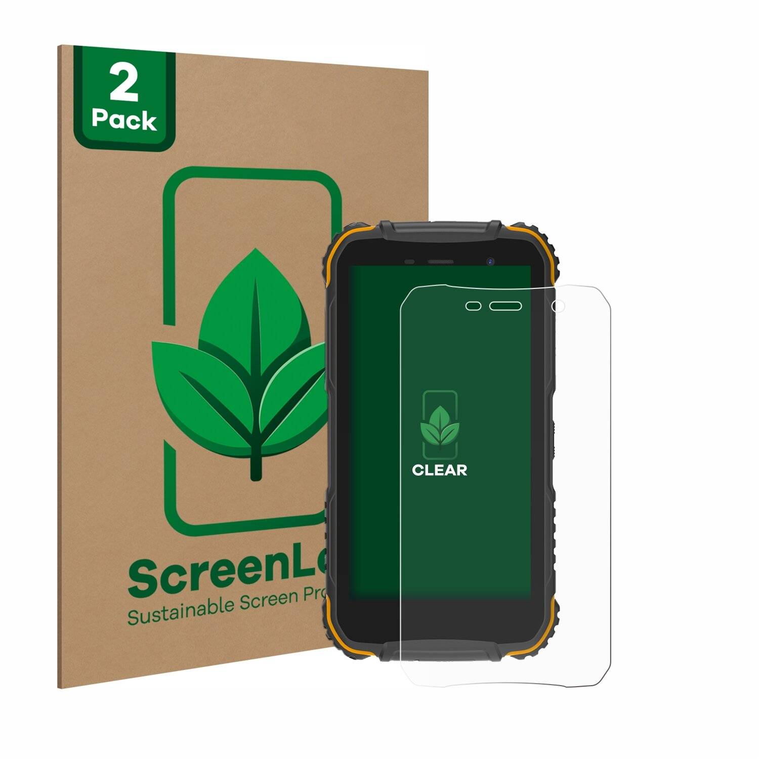2x ScreenLeaf Clear Nachhaltiger Displayschutz für Doogee