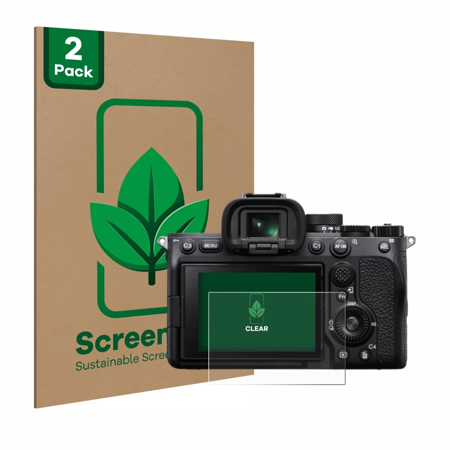 2x ScreenLeaf Clear Nachhaltiger Displayschutz für Sony Alpha 7