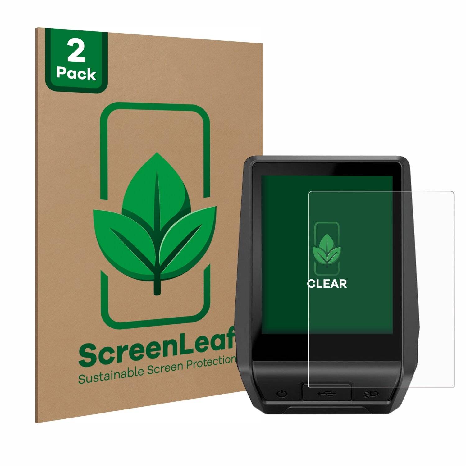 2x ScreenLeaf Clear Nachhaltiger Displayschutz für Bosch Nyon 2