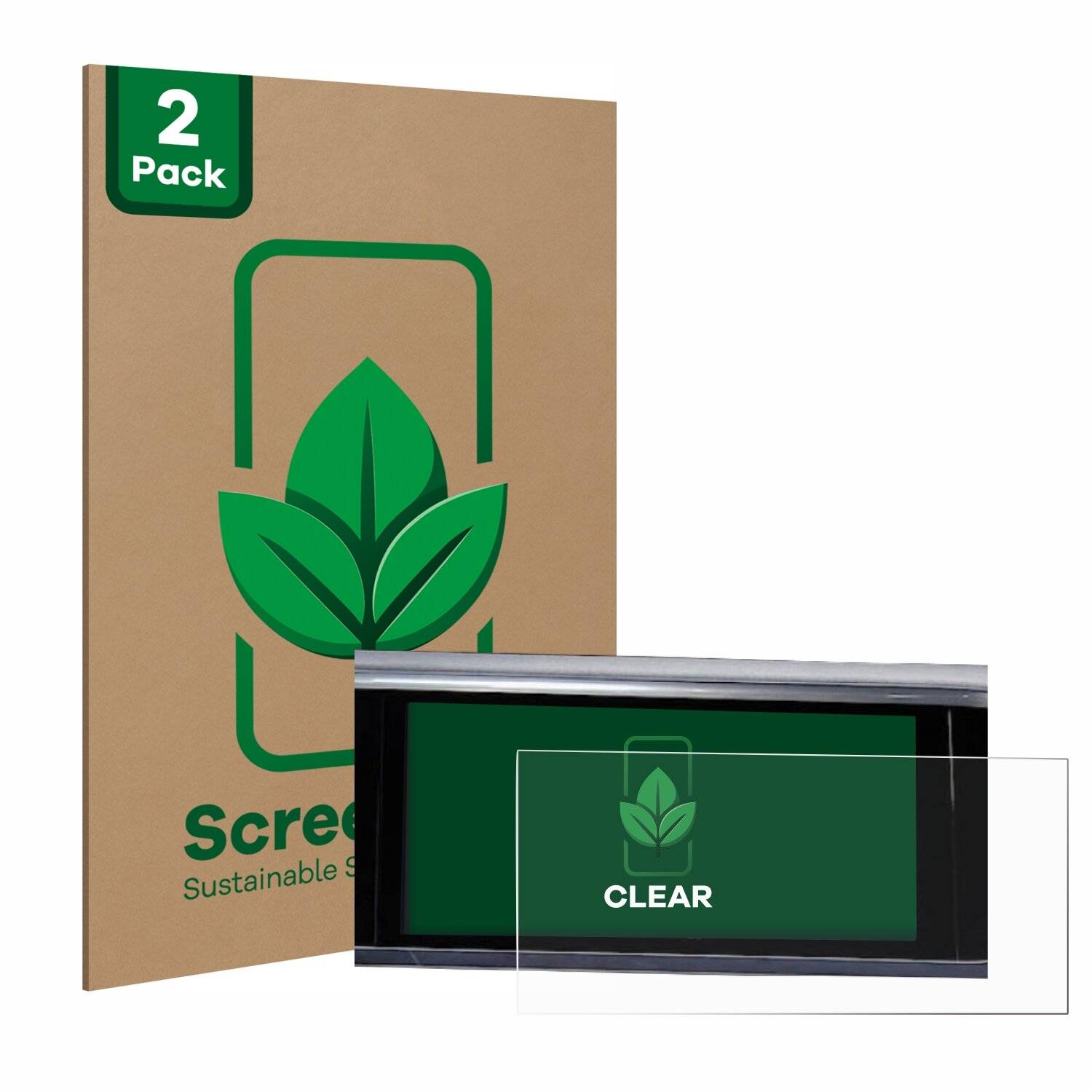 2x ScreenLeaf Clear Nachhaltiger Displayschutz für Audi Q3 2021 Infotainment System