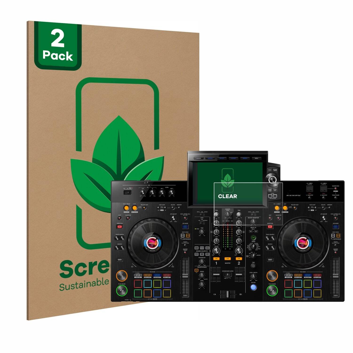 2x ScreenLeaf Clear Nachhaltiger Displayschutz für Pioneer
