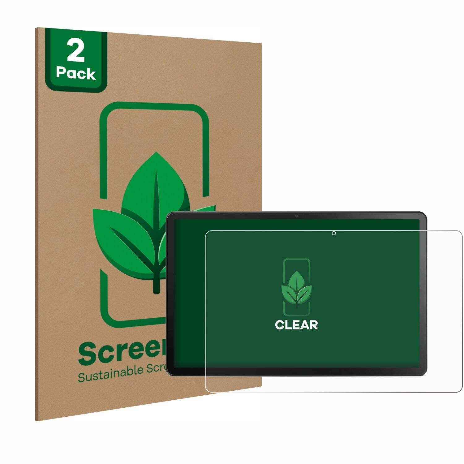 2x ScreenLeaf Clear Nachhaltiger Displayschutz für Lenovo Tab M10 Plus (3.
