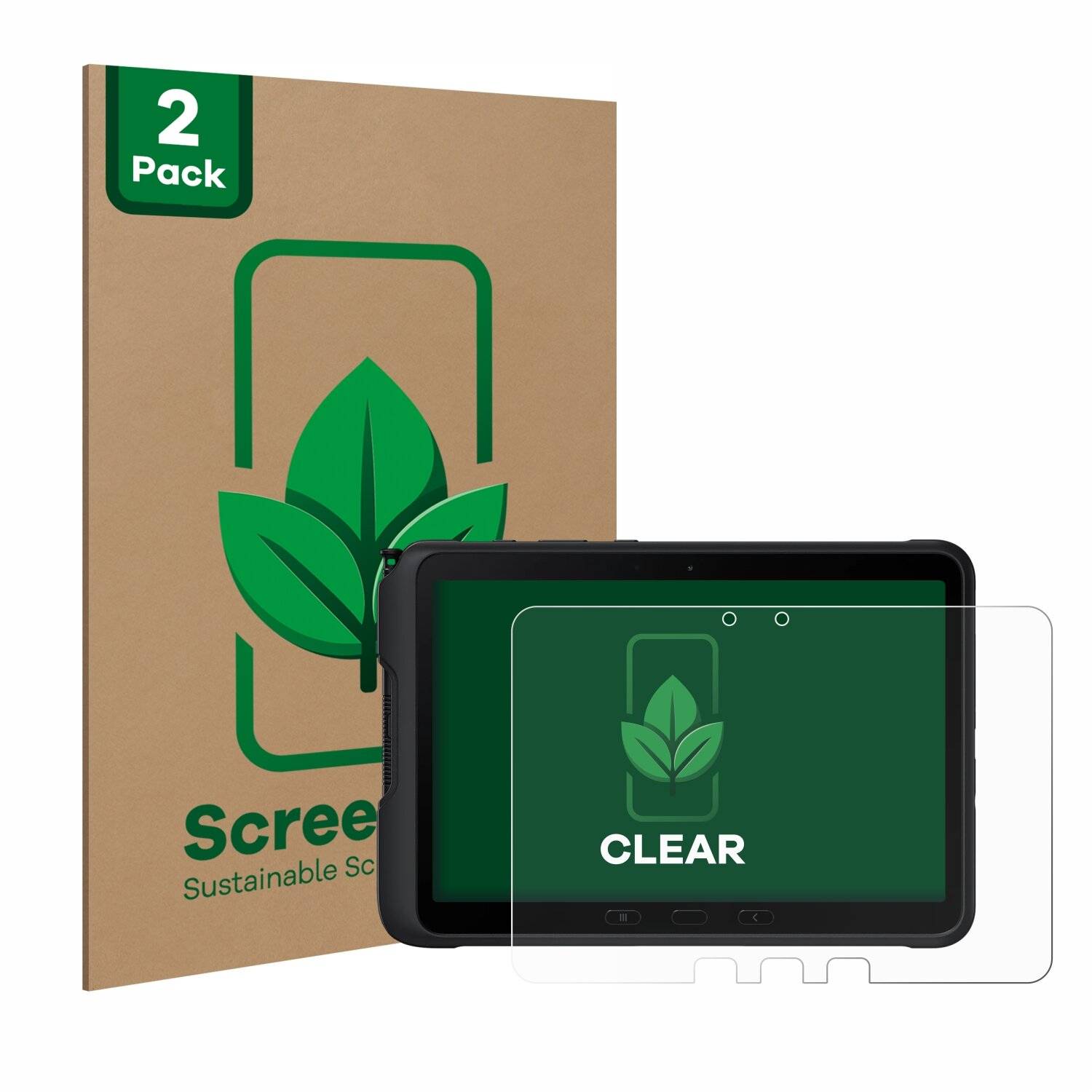 2x ScreenLeaf Clear Nachhaltiger Displayschutz für Samsung Galaxy Tab Active 4 Pro (im