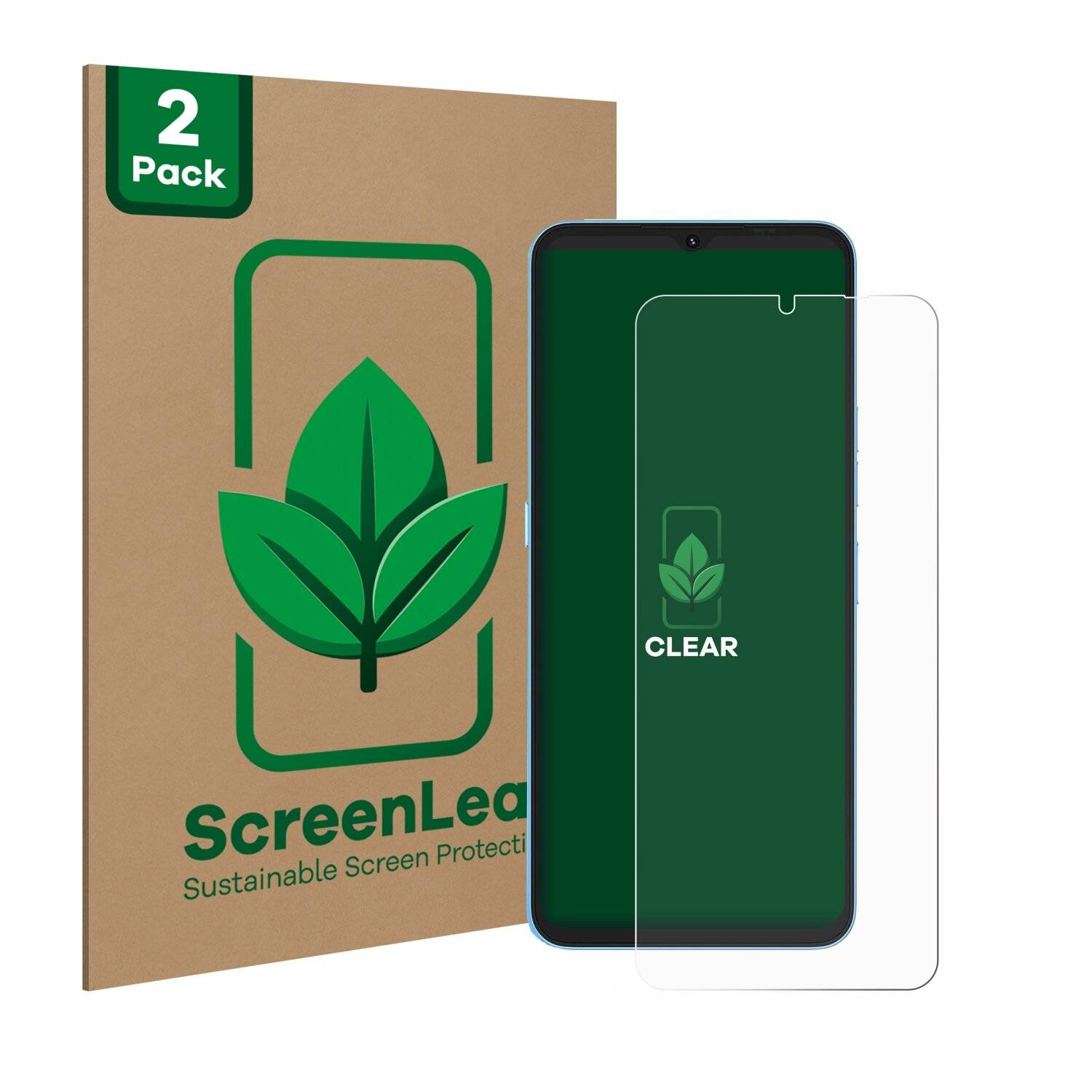 2x ScreenLeaf Clear Nachhaltiger Displayschutz für Umidigi A13