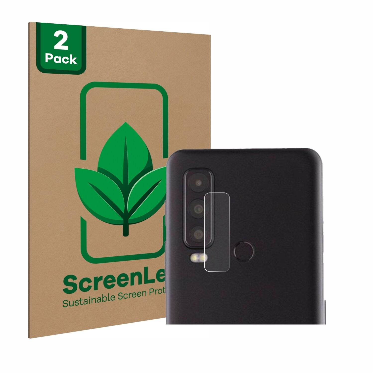 2x ScreenLeaf Clear Nachhaltiger Displayschutz für Caterpillar Cat S75 (NUR