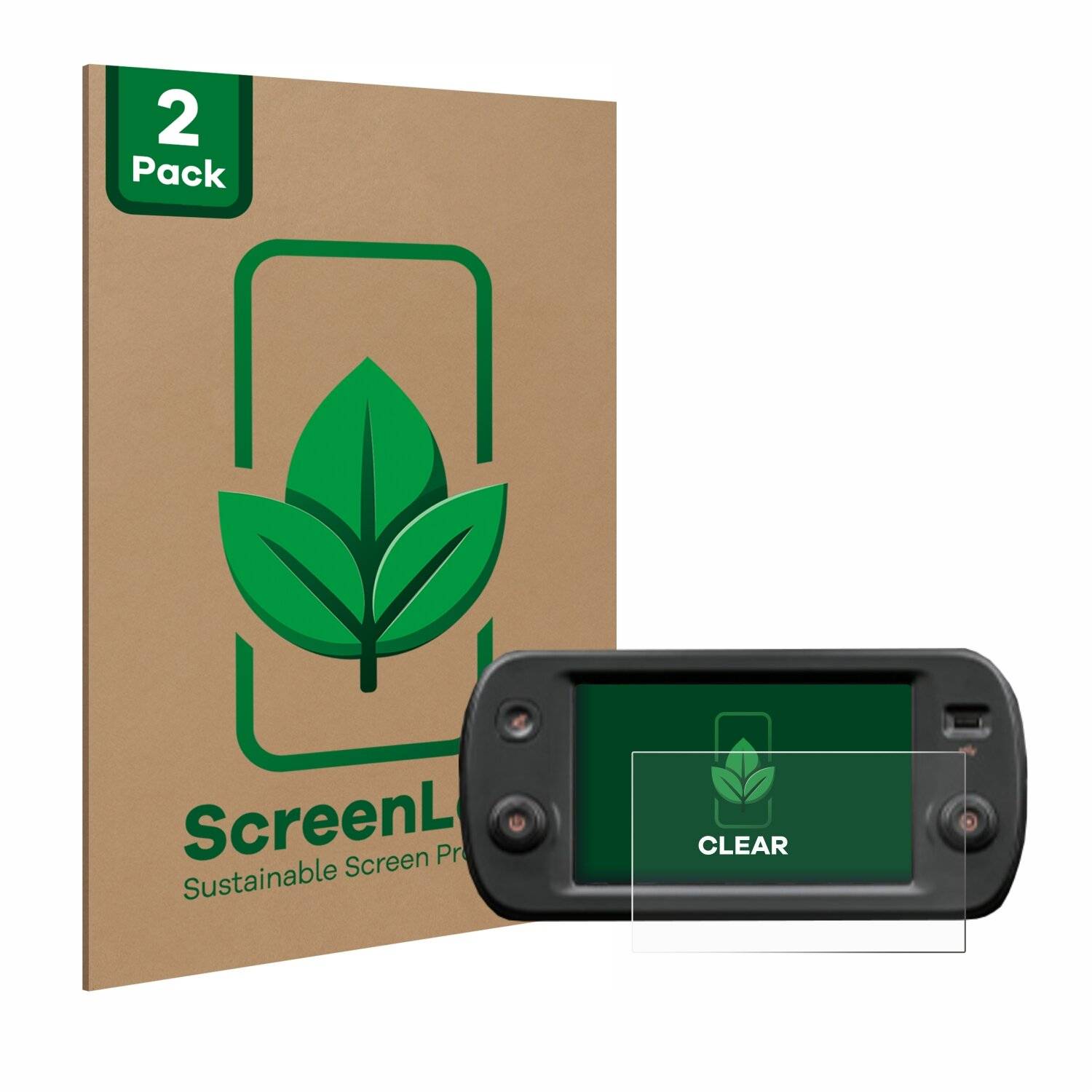 2x ScreenLeaf Clear Nachhaltiger Displayschutz für Fiat Panda my23 UConnect
