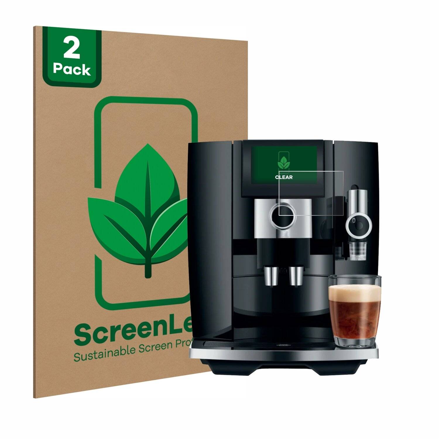 2x ScreenLeaf Clear Nachhaltiger Displayschutz für Jura