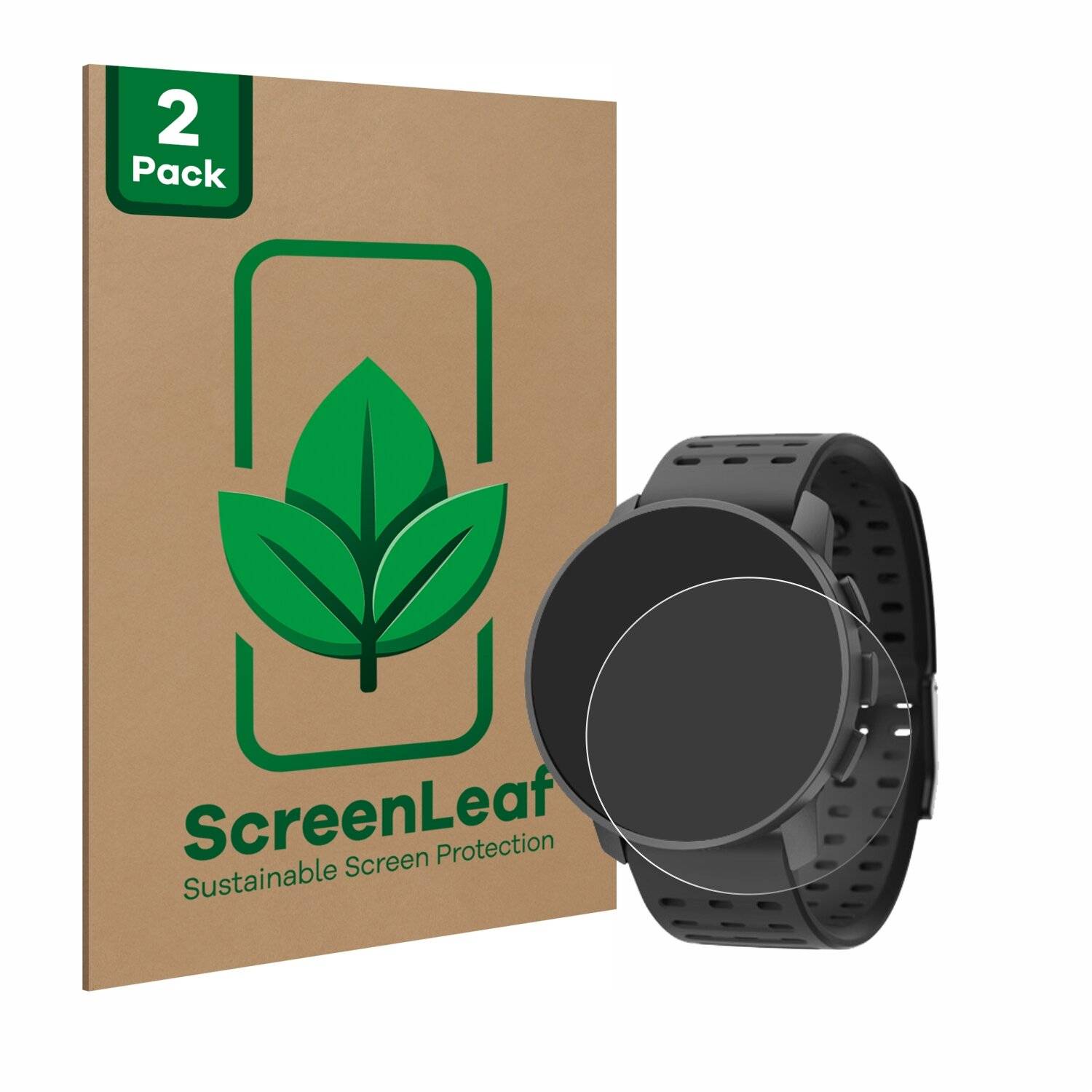 2x ScreenLeaf Clear Nachhaltiger Displayschutz für Suunto 9 Peak