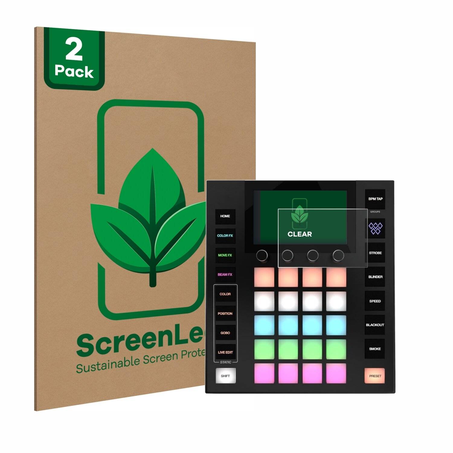 2x ScreenLeaf Clear Nachhaltiger Displayschutz für Wolfmix