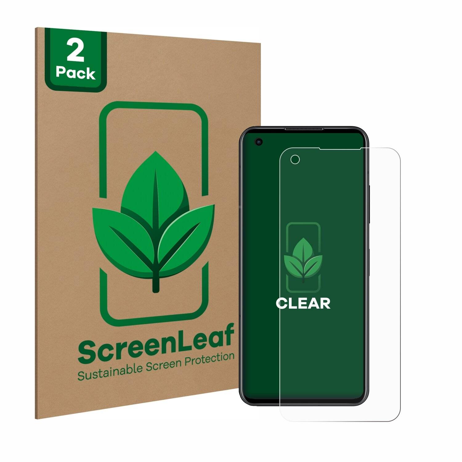 2x ScreenLeaf Clear Nachhaltiger Displayschutz für ASUS ZenFone