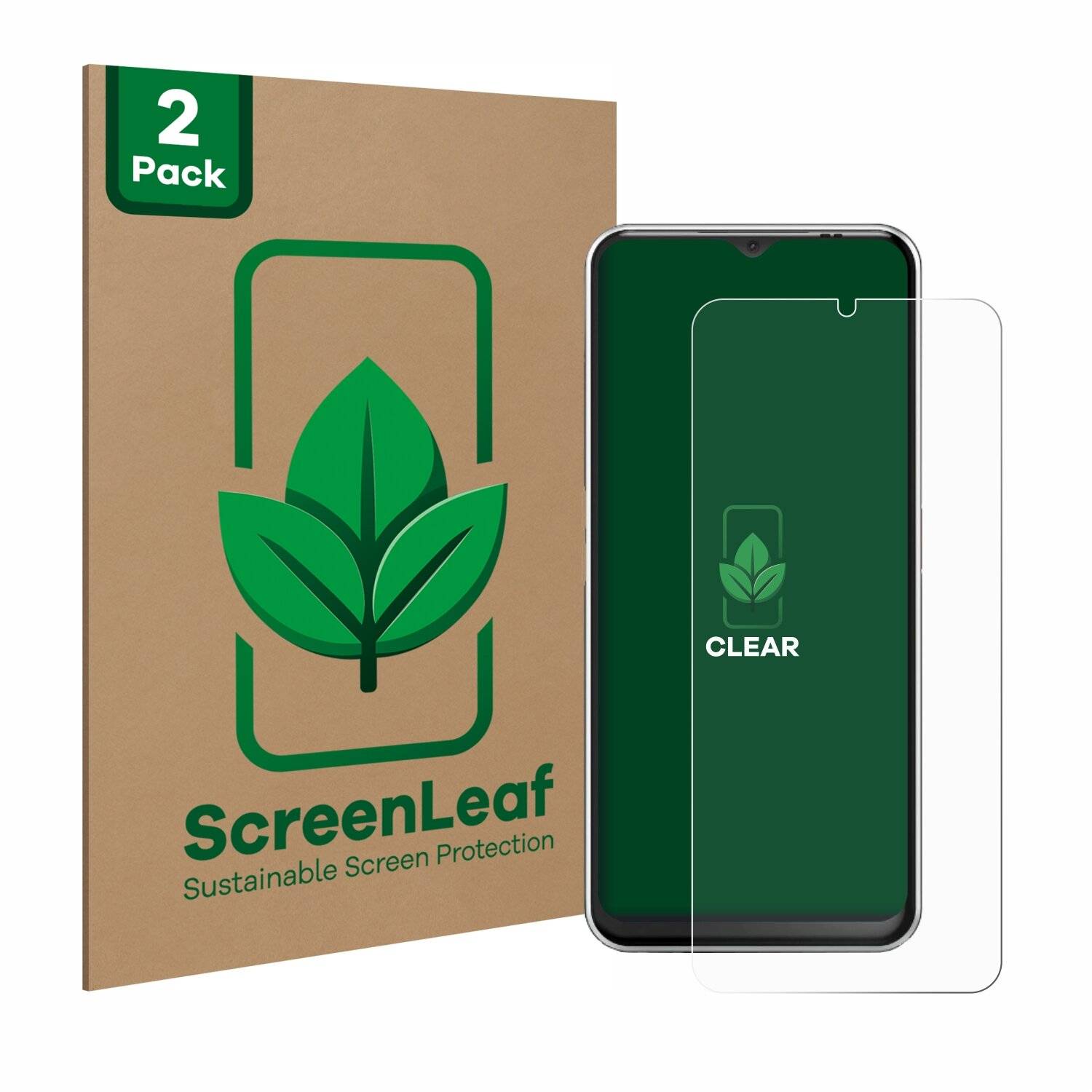 2x ScreenLeaf Clear Nachhaltiger Displayschutz für Emporia Smart