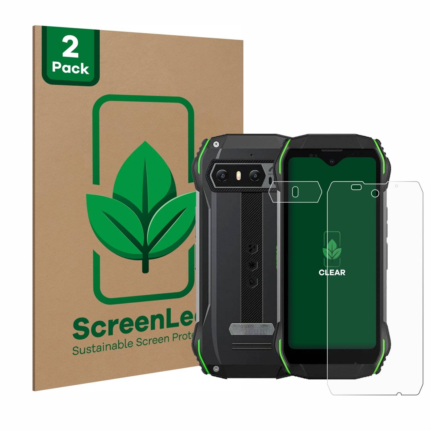 2x ScreenLeaf Clear Nachhaltiger Displayschutz für Blackview N6000
