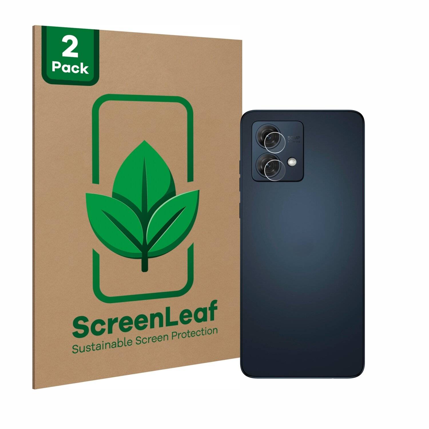 2x ScreenLeaf Clear Nachhaltiger Displayschutz für Motorola Moto G84 (NUR