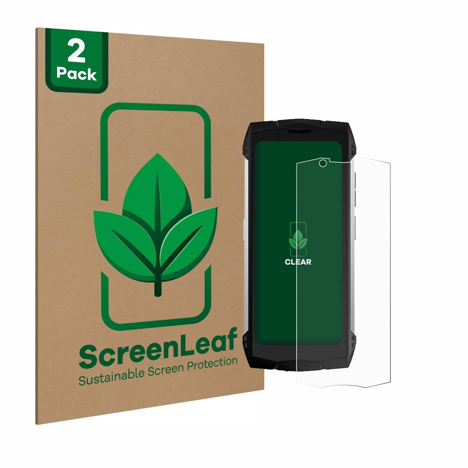 2x ScreenLeaf Clear Nachhaltiger Displayschutz für Doogee S