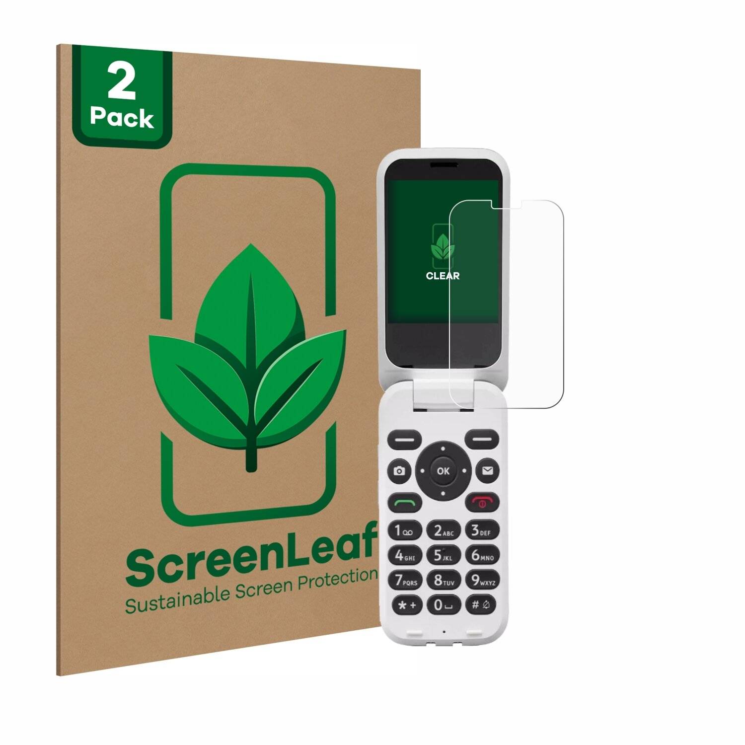 2x ScreenLeaf Clear Nachhaltiger Displayschutz für Doro