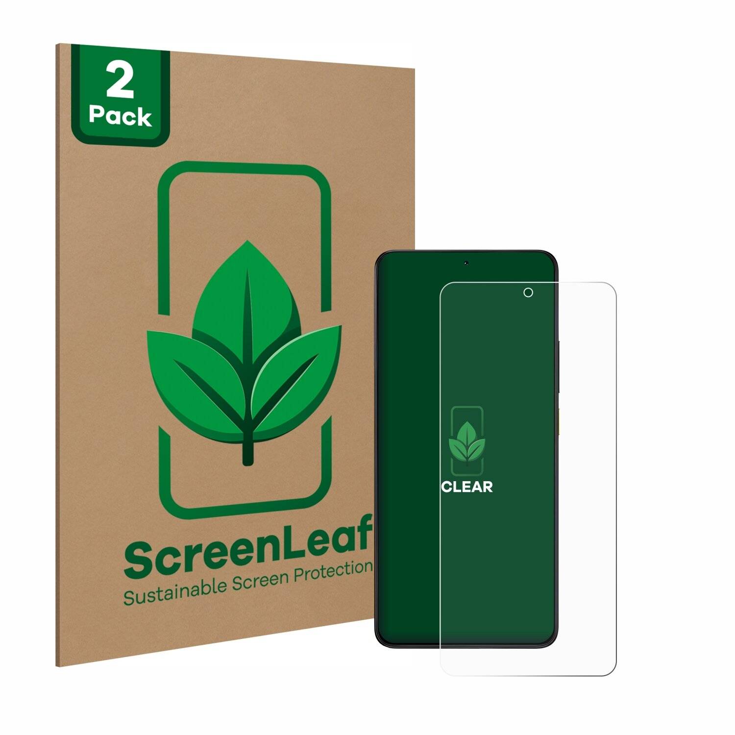 2x ScreenLeaf Clear Nachhaltiger Displayschutz für Xiaomi Poco X6