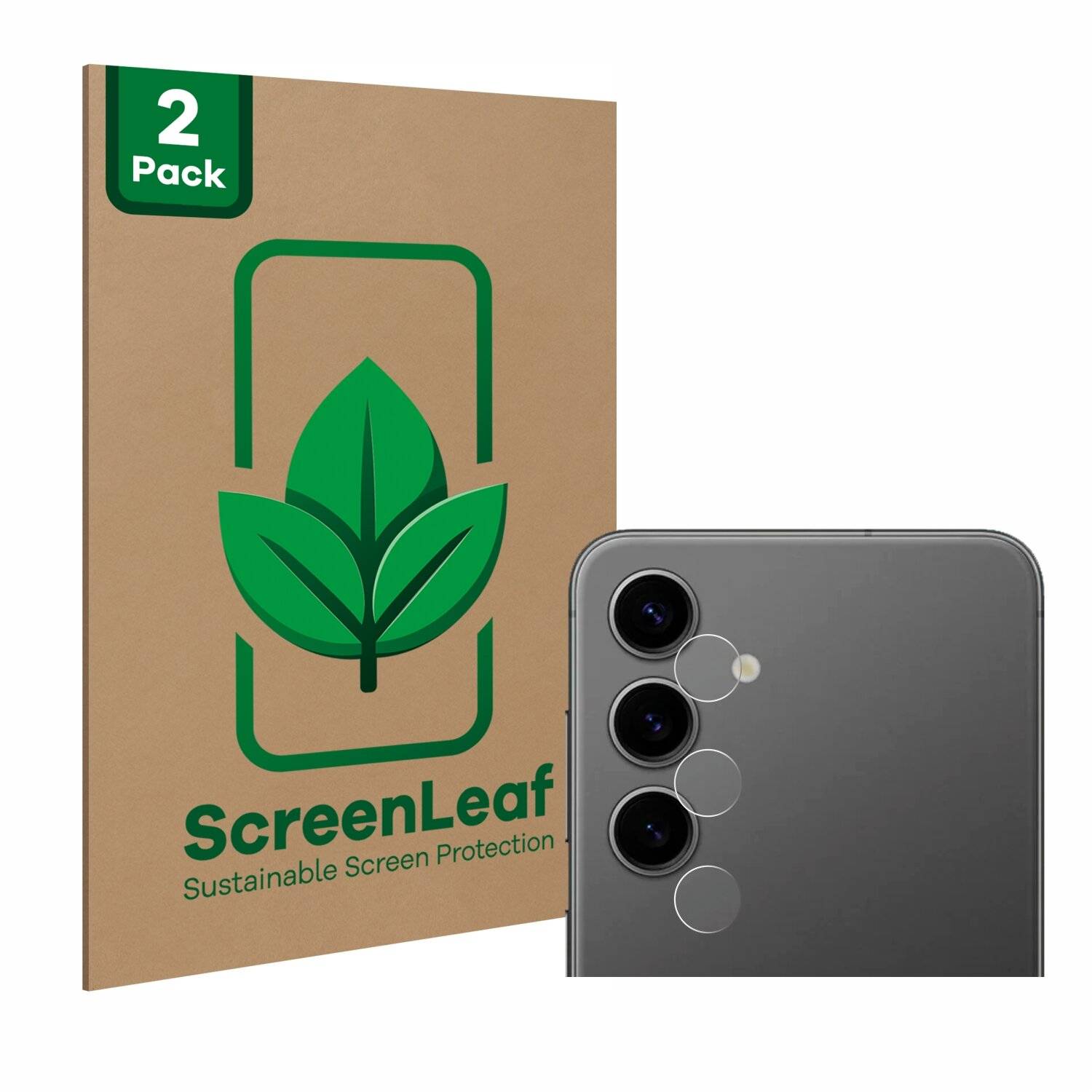 2x ScreenLeaf Clear Nachhaltiger Displayschutz für Samsung Galaxy S24 Plus (NUR
