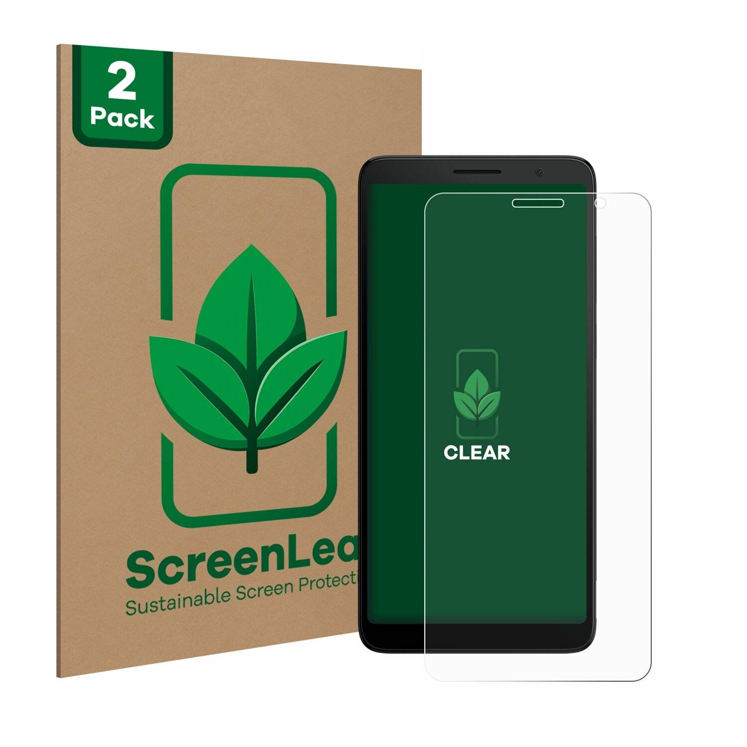 2x ScreenLeaf Clear Nachhaltiger Displayschutz für TCL