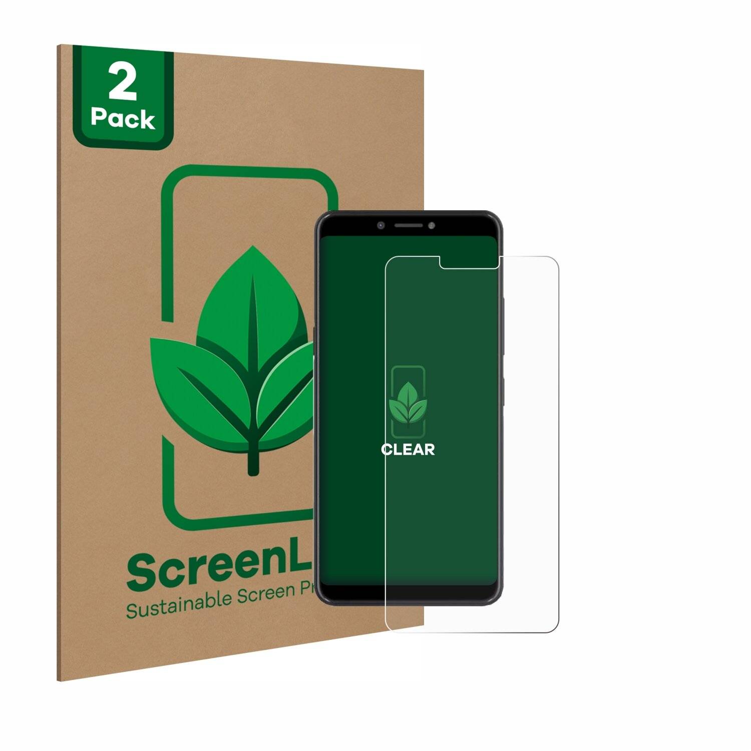 2x ScreenLeaf Clear Nachhaltiger Displayschutz für Itel