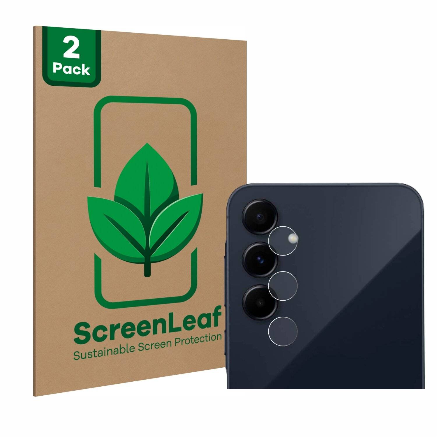 2x ScreenLeaf Clear Nachhaltiger Displayschutz für Samsung Galaxy A55 5G (NUR