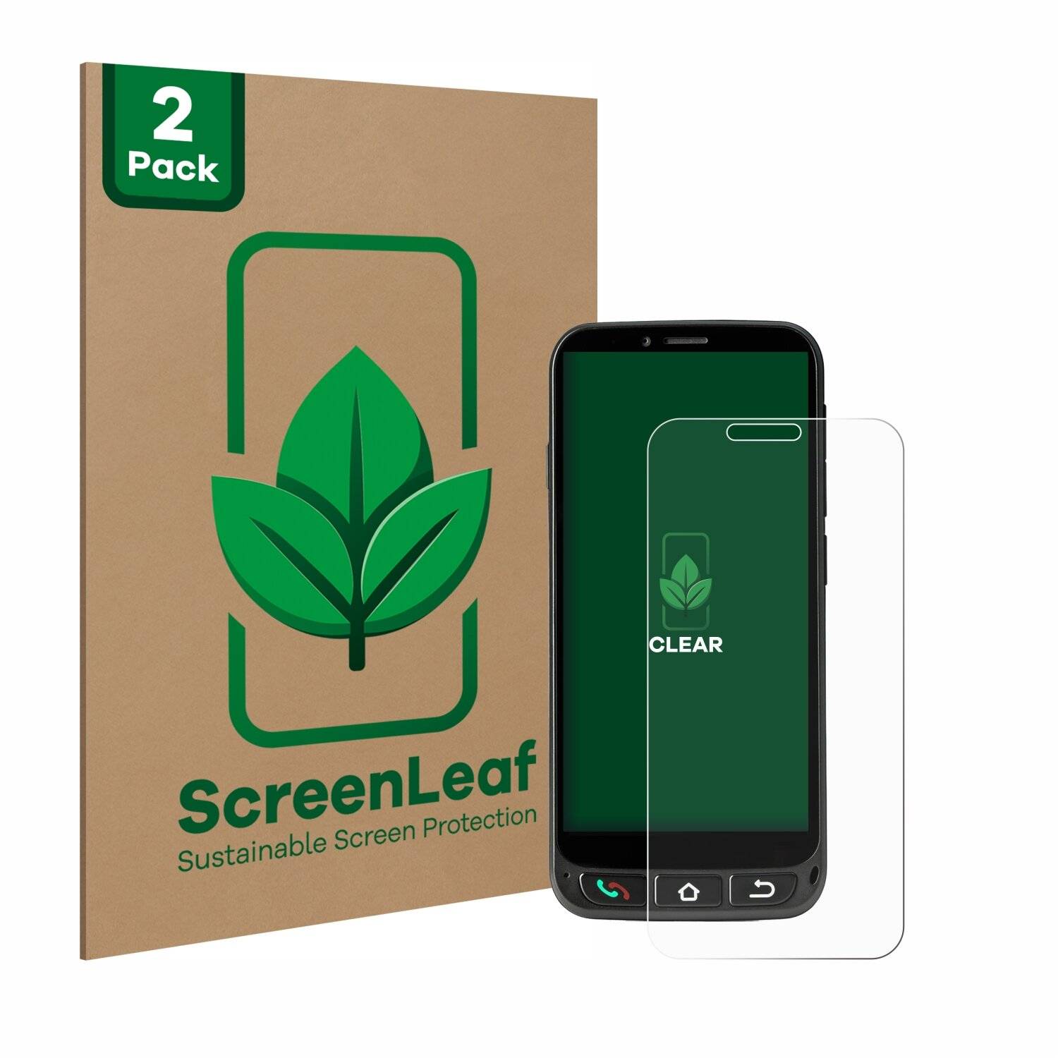 2x ScreenLeaf Clear Nachhaltiger Displayschutz für SPC Zeus 4G