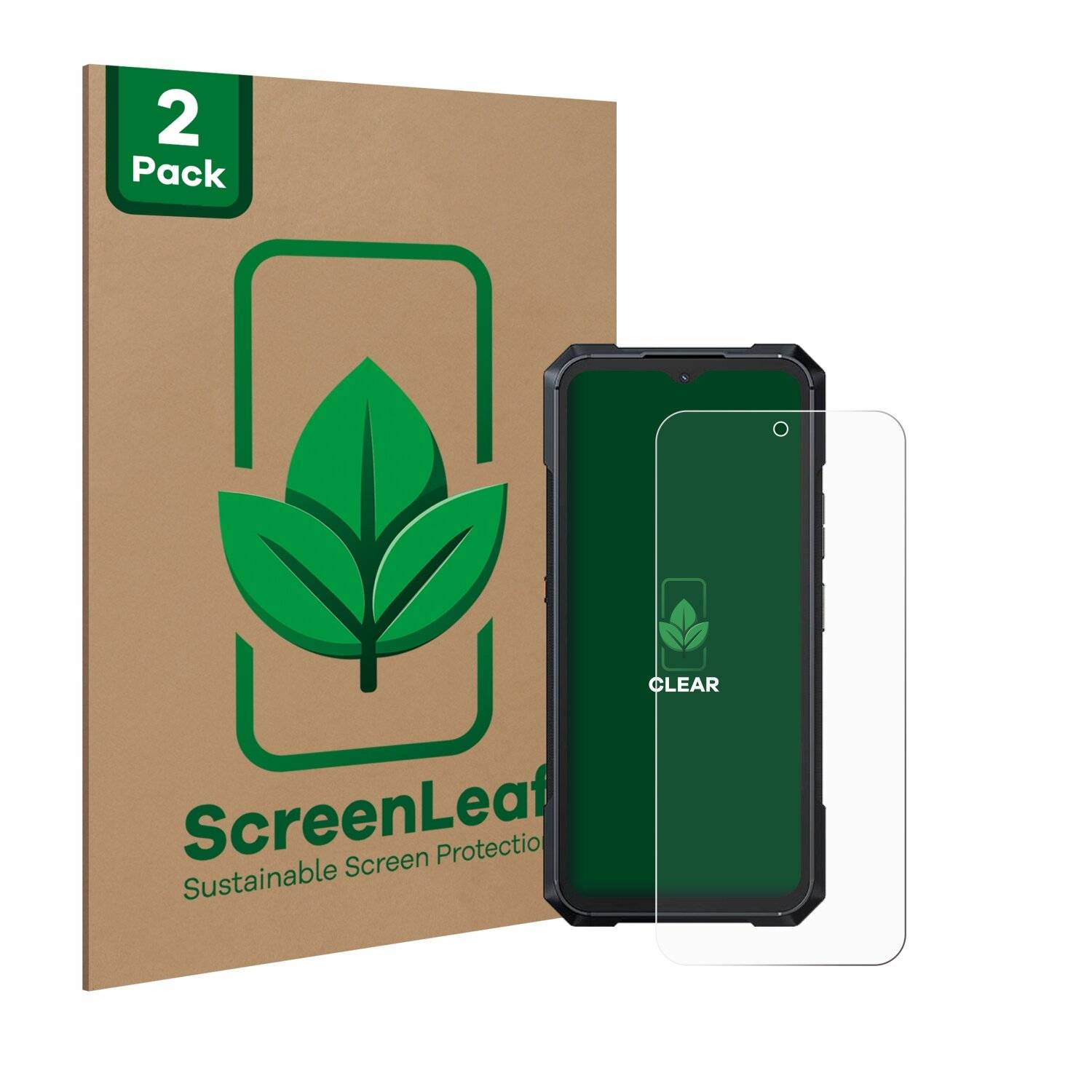 2x ScreenLeaf Clear Nachhaltiger Displayschutz für Cubot KingKong