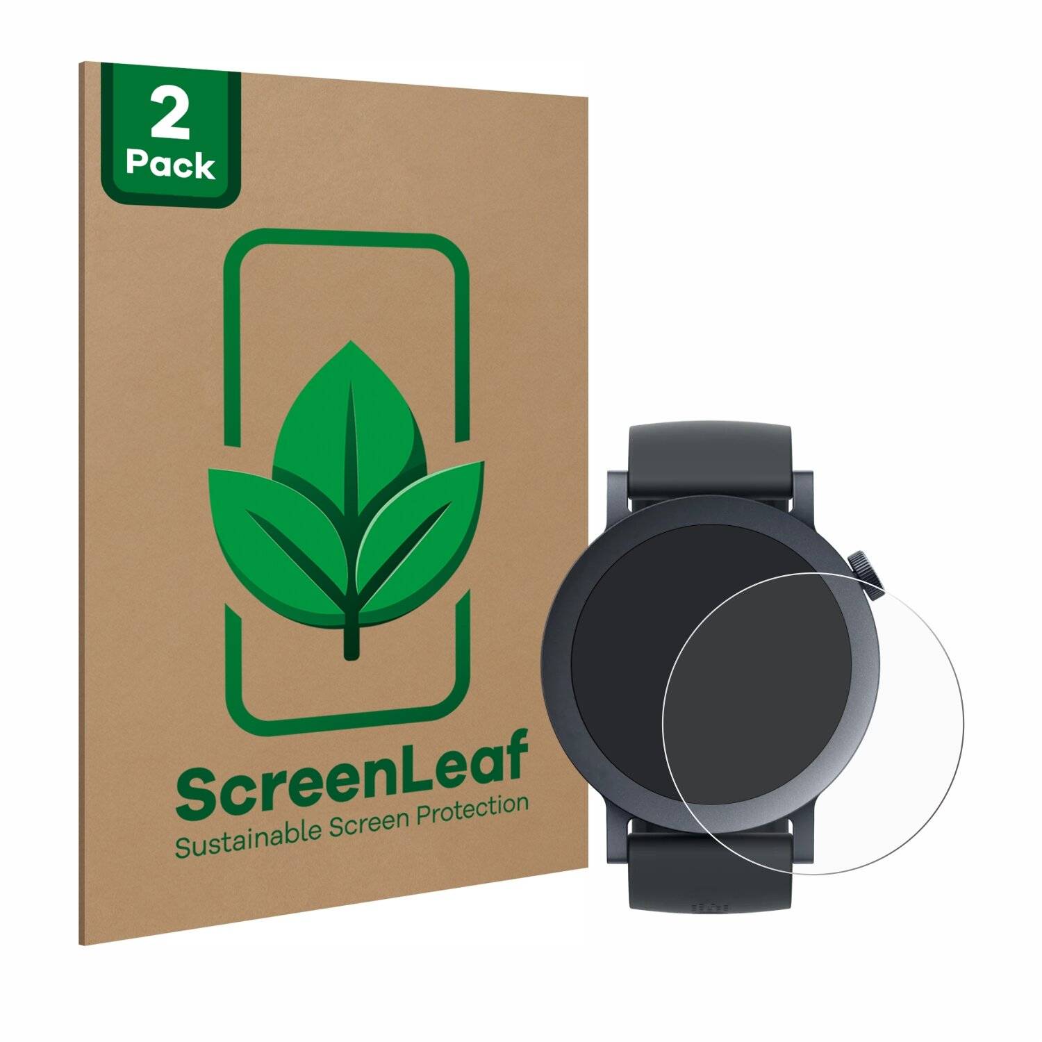 2x ScreenLeaf Clear Nachhaltiger Displayschutz für Nothing CMF Watch Pro