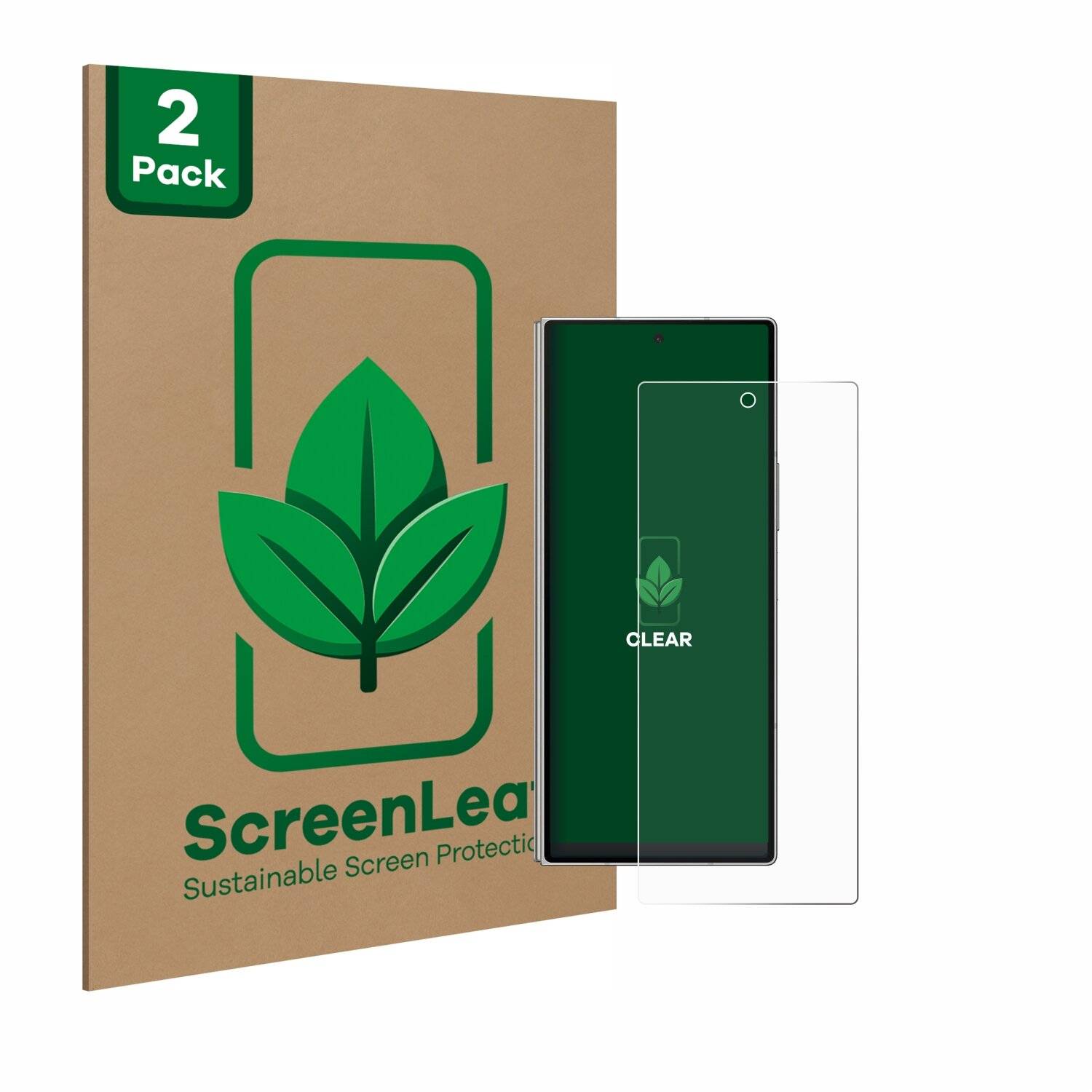 2x ScreenLeaf Clear Nachhaltiger Displayschutz für Samsung Galaxy Z Fold 6