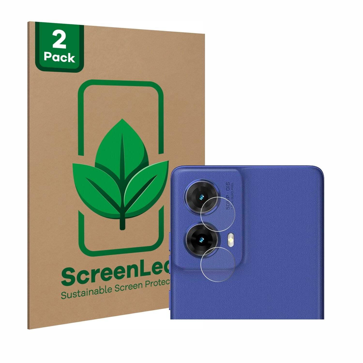 2x ScreenLeaf Clear Nachhaltiger Displayschutz für Motorola Moto G85 (NUR