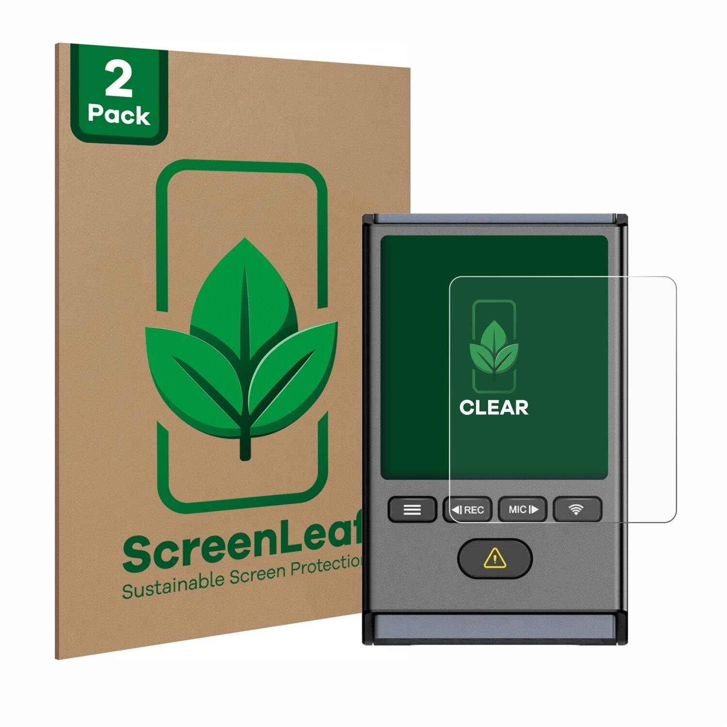 2x ScreenLeaf Clear Nachhaltiger Displayschutz für VIOFO A119 Mini