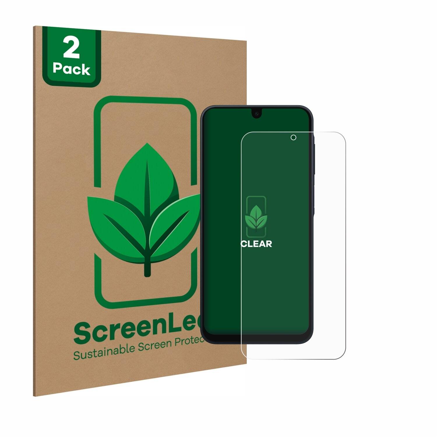 2x ScreenLeaf Clear Nachhaltiger Displayschutz für Samsung Galaxy A16