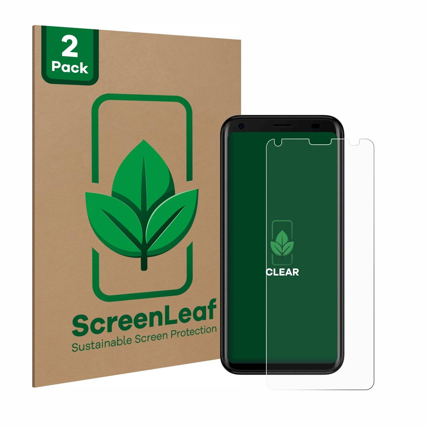 2x ScreenLeaf Clear Nachhaltiger Displayschutz für Logicom Le