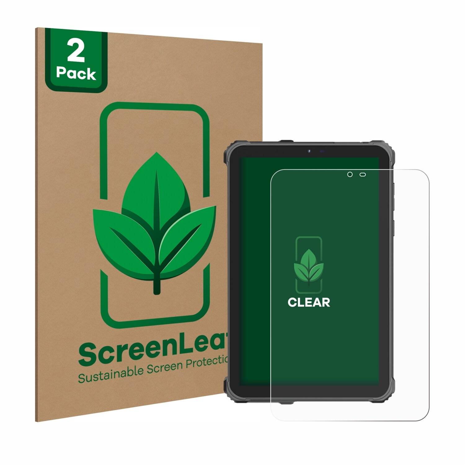 2x ScreenLeaf Clear Nachhaltiger Displayschutz für Oukitel RT3
