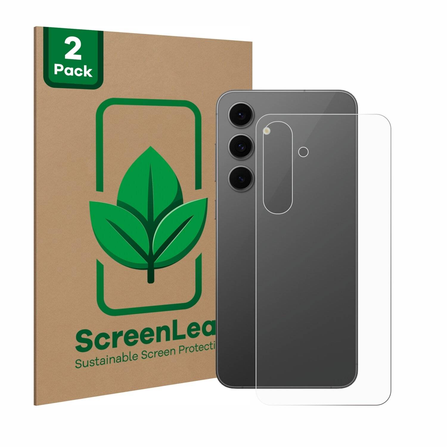 2x ScreenLeaf Clear Nachhaltiger Displayschutz für Samsung Galaxy S24 FE