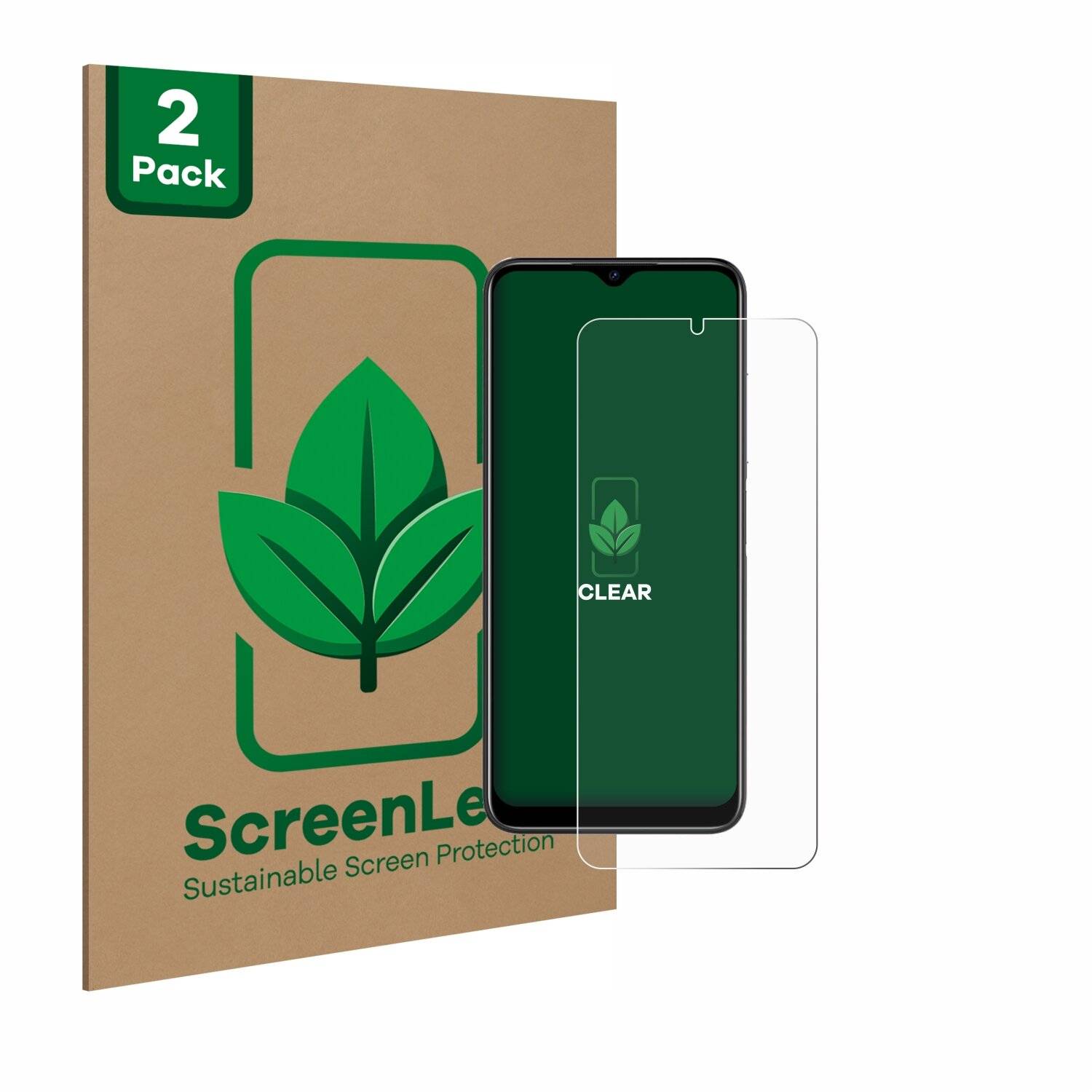 2x ScreenLeaf Clear Nachhaltiger Displayschutz für Doogee