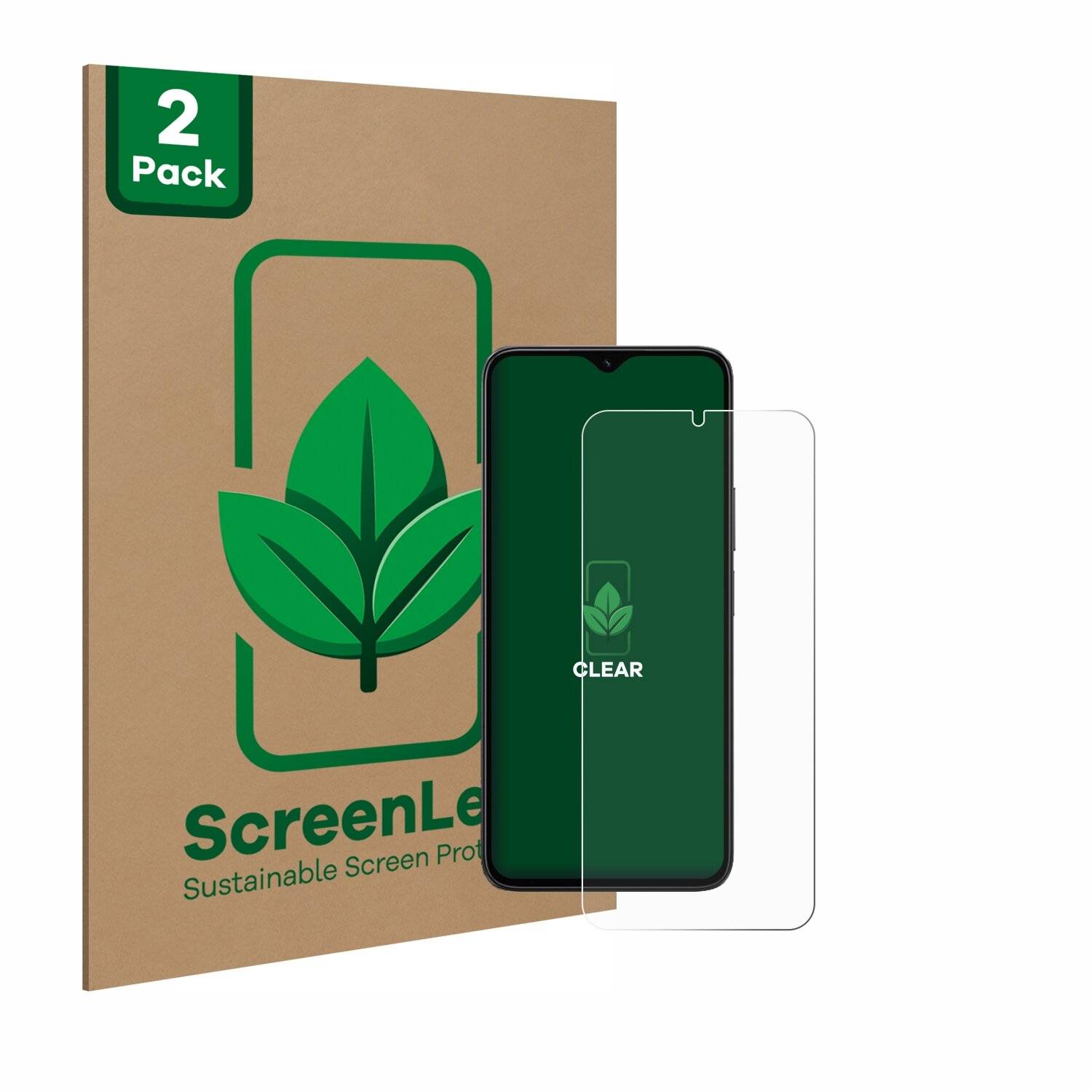 2x ScreenLeaf Clear Nachhaltiger Displayschutz für Honor