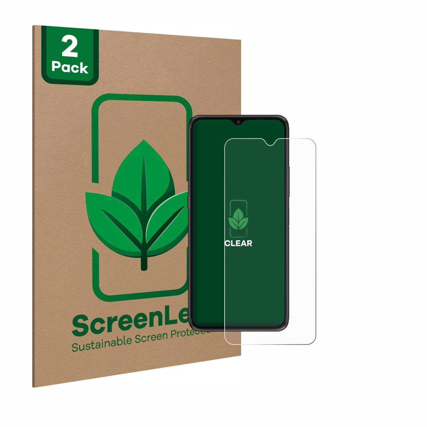 2x ScreenLeaf Clear Nachhaltiger Displayschutz für Umidigi Power