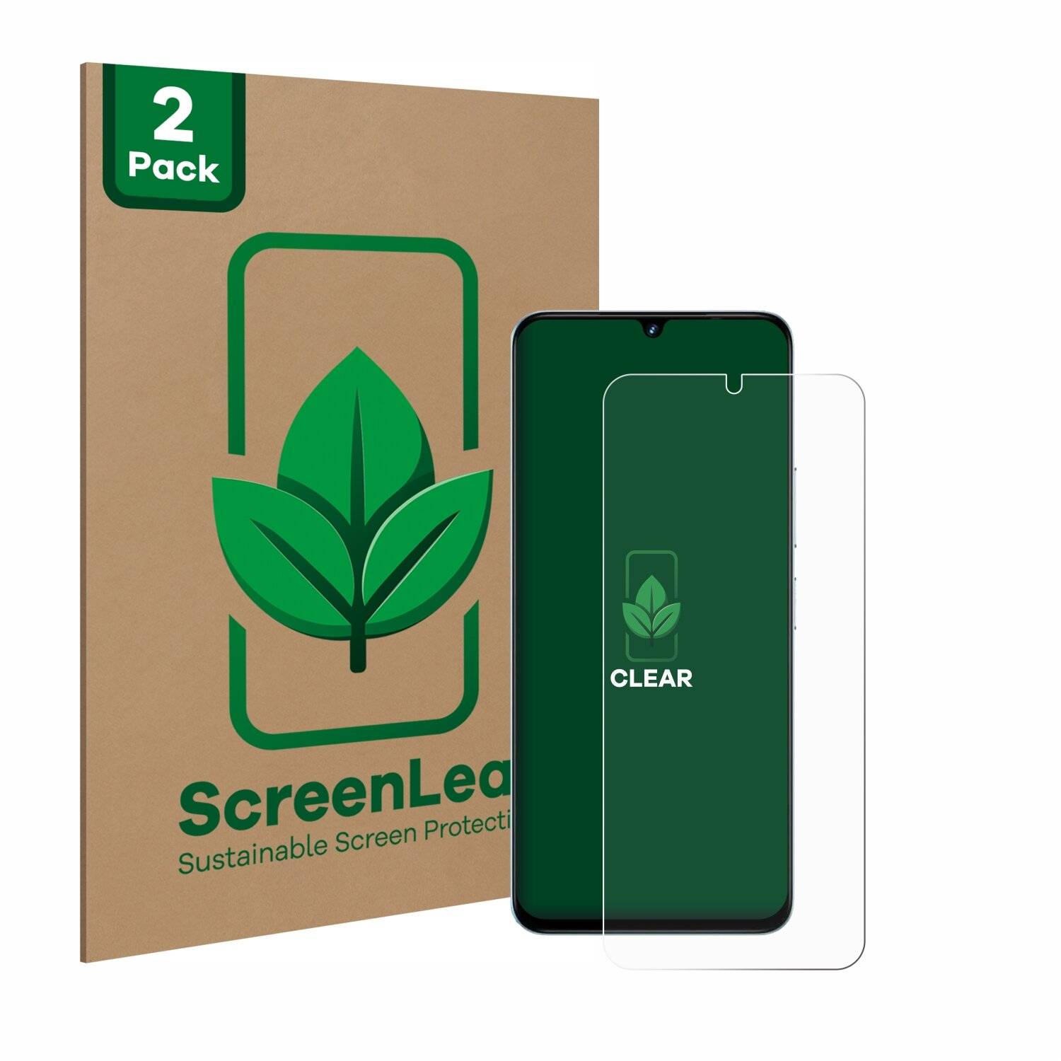2x ScreenLeaf Clear Nachhaltiger Displayschutz für Umidigi