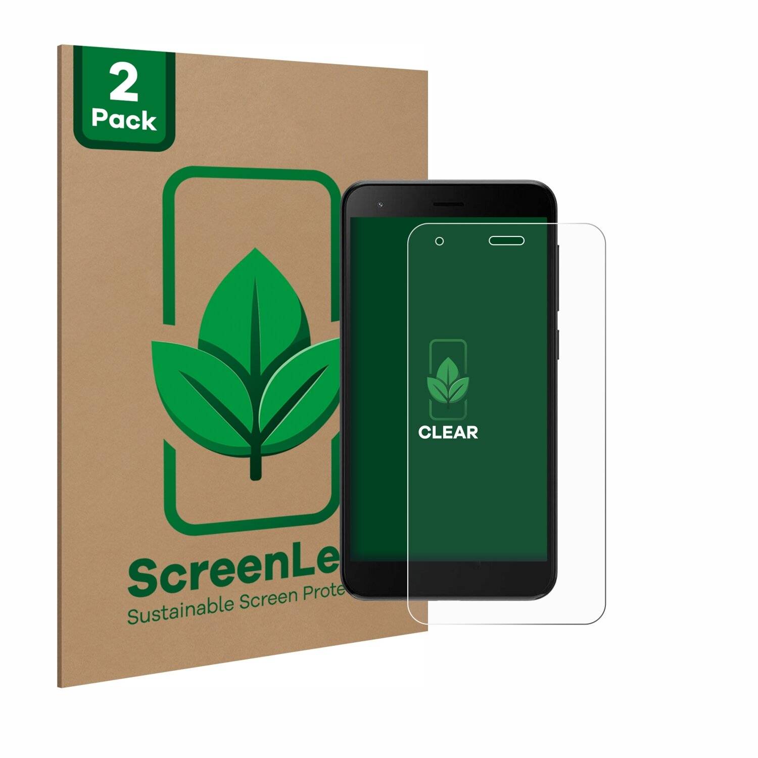 2x ScreenLeaf Clear Nachhaltiger Displayschutz für ZTE Blade A35