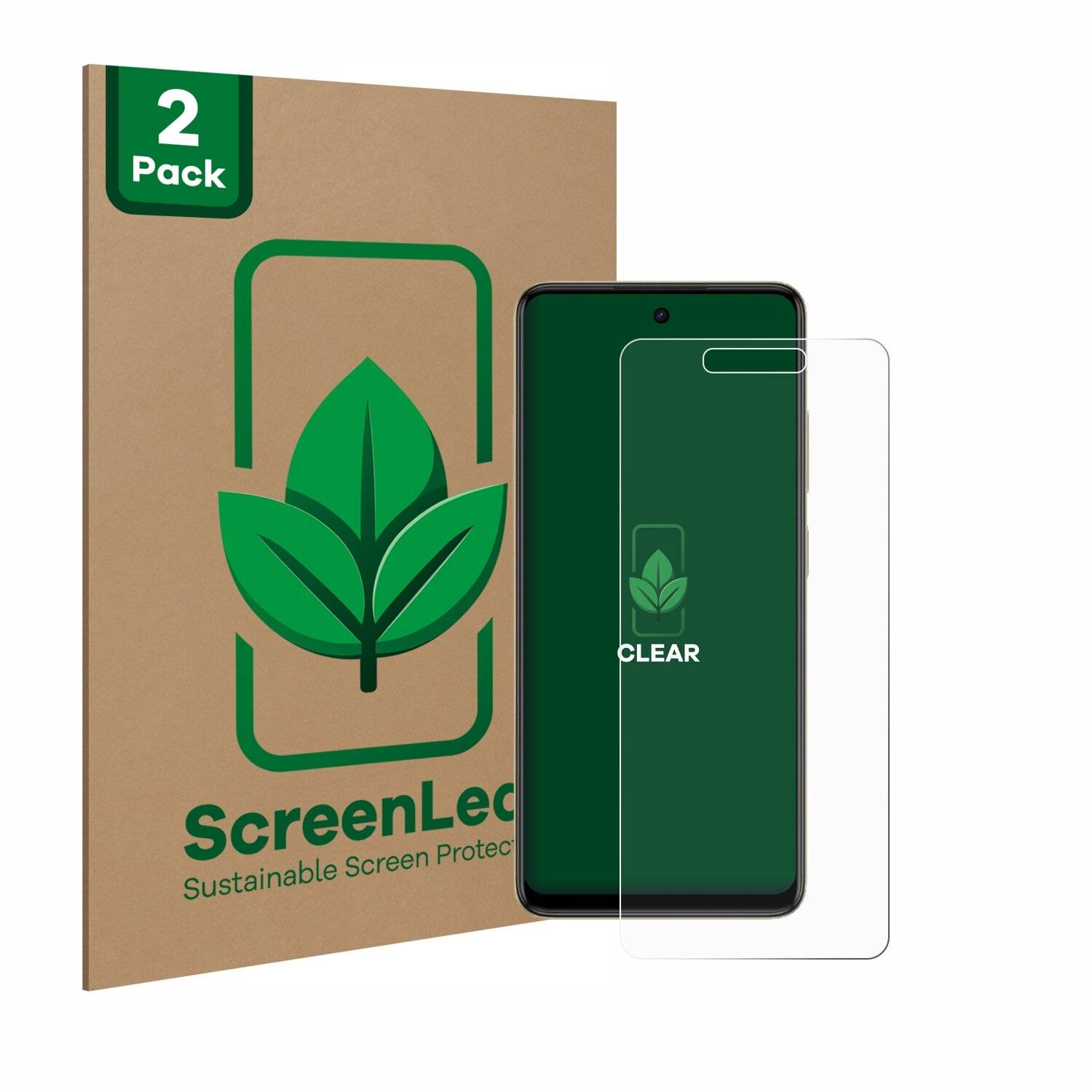 2x ScreenLeaf Clear Nachhaltiger Displayschutz für Itel