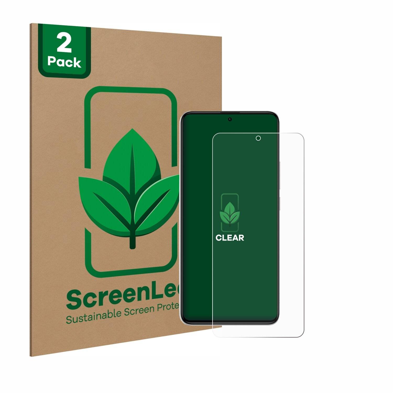 2x ScreenLeaf Clear Nachhaltiger Displayschutz für Xiaomi Redmi K60